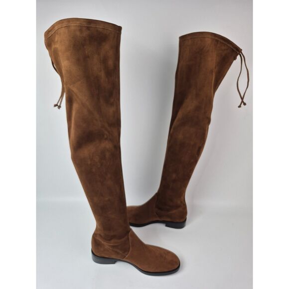 Stuart Weitzman Women's Jocey Suede Over The Knee Boots Lowland Brown Size 9 - Picture 3 of 7